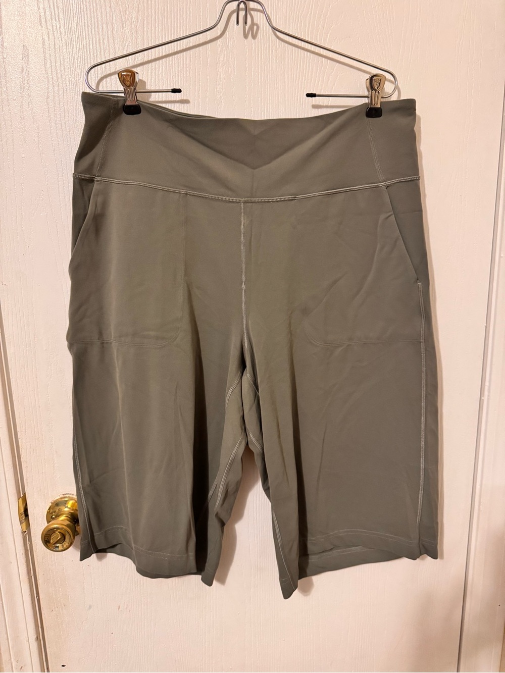 lululemon athletica Olive Green High-Rise Bike Shorts with Pockets
